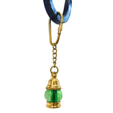 Lampe à huile couleur lanterne verte, porte-clés en laiton, porte-clés BGLK31